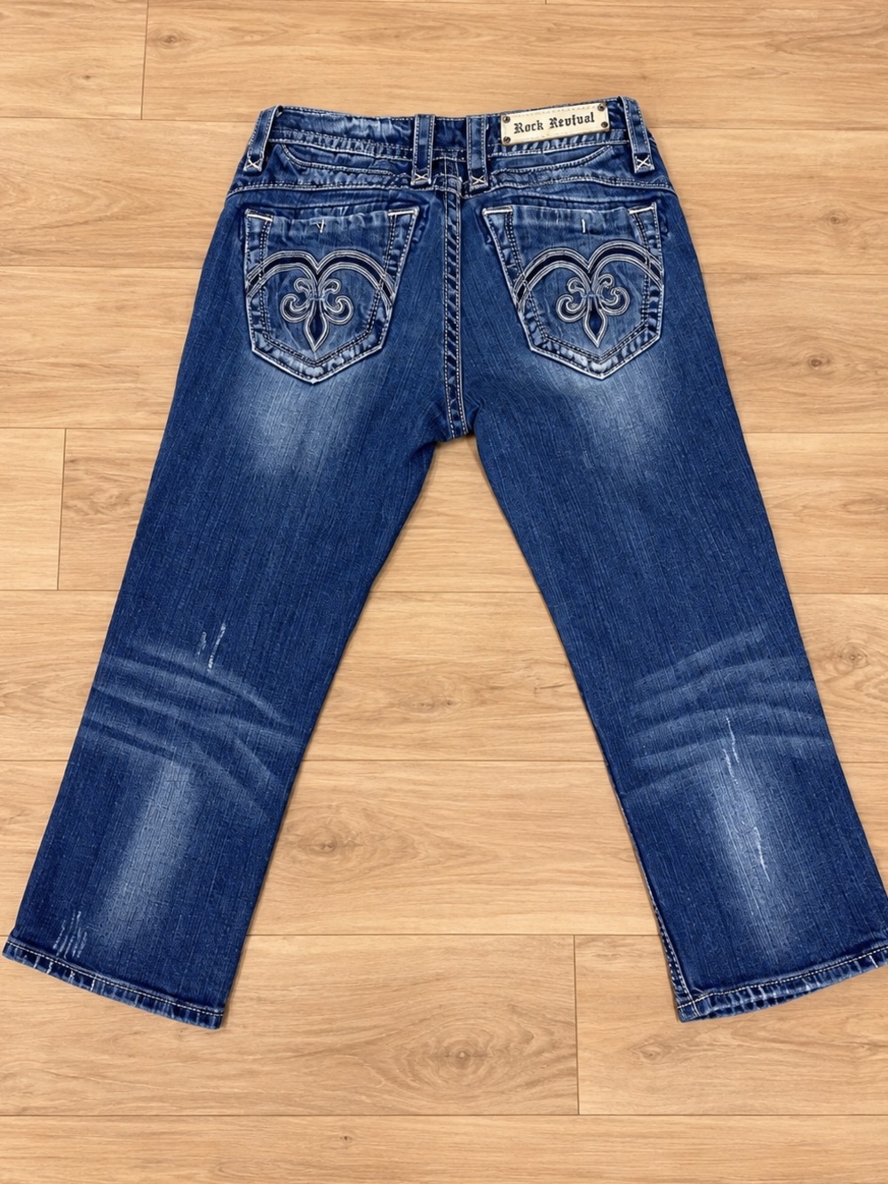 Rock Revival 28x20 Adele Capri Stretch Denim Jeans EUC